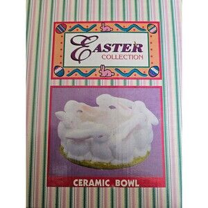 Easter Collection Bunny Rabbits Ceramic Bowl Holiday Decor